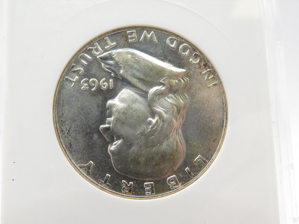 1963-D FRANKLIN HALF DOLLAR MS63 ANACS WHITE LABEL**