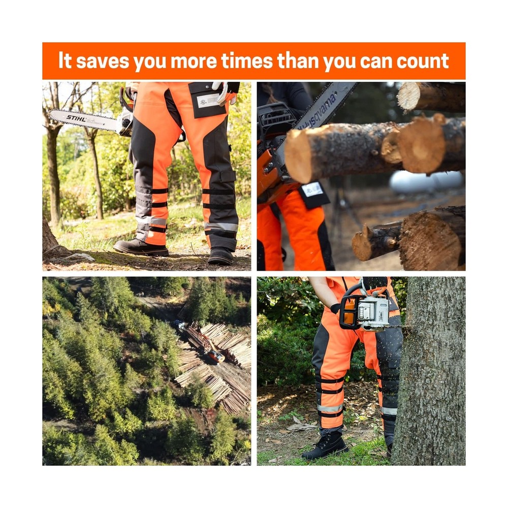 Technical Wrap Chainsaw Chaps by UL Class A 8 Layers Chainsaw Pants Apron Sty...