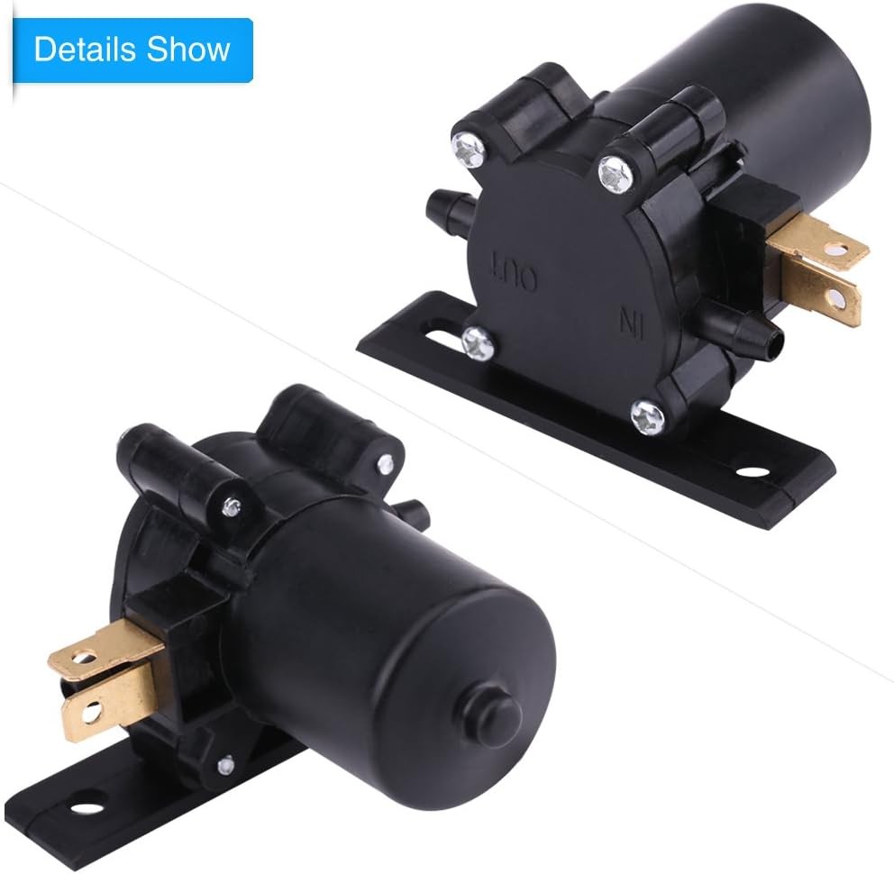 Windshield Washer Pump, 12V Windscreen Washer Pump Motor Universal Car Front Win