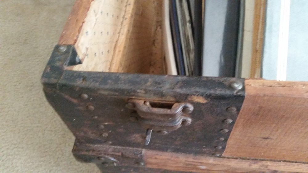 Barrel Top Antique Trunk Original Condition