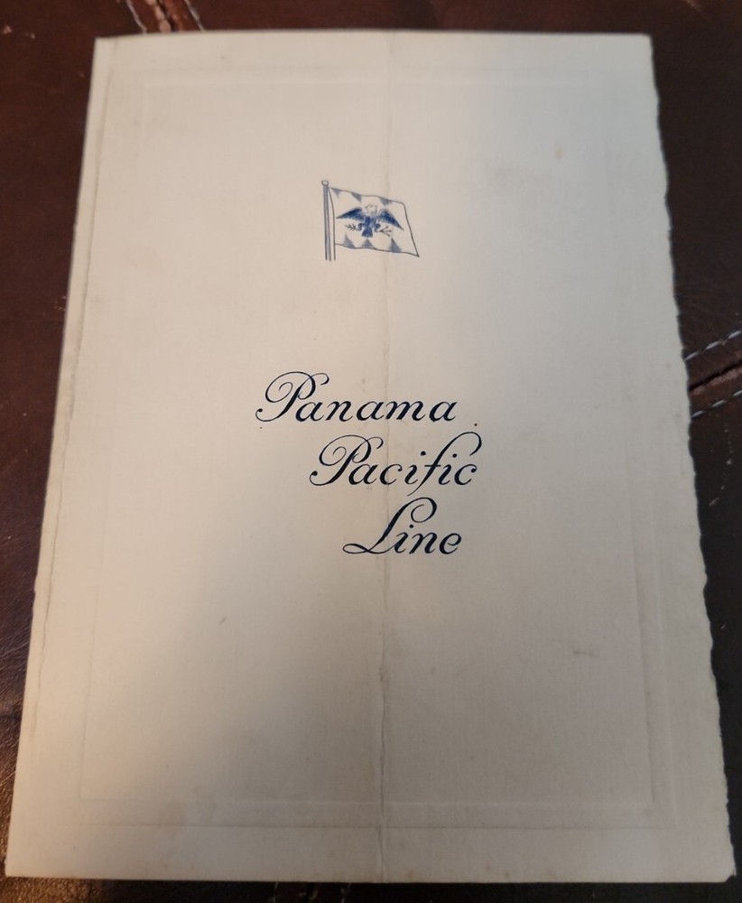 Panama Pacific Line dinner menu 1928