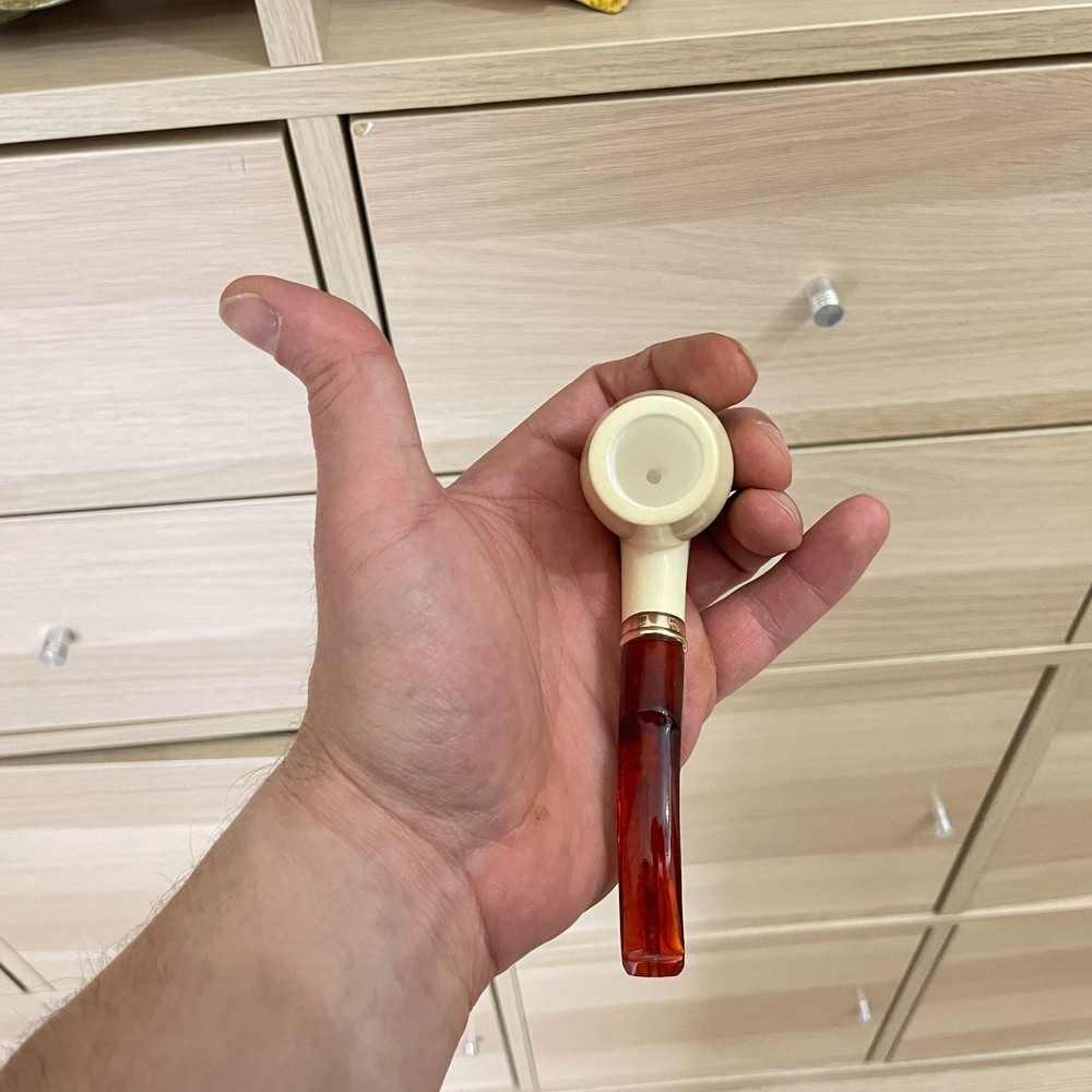 S.Yanik Meerschaum Pipe – Smooth Billiard