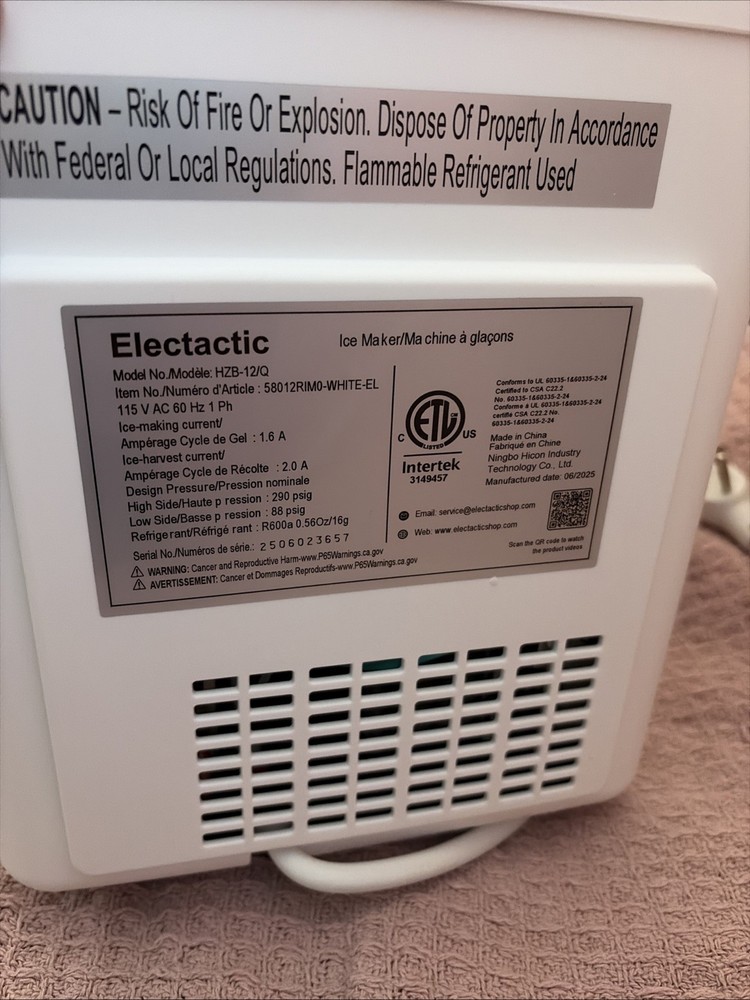 Portable Automatic Ice Maker, White, 26 Lbs Per Day