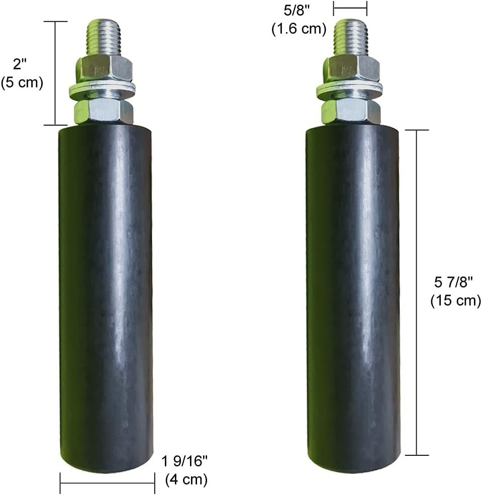 Universal 6" Heavy-Duty Slide Gate Roller with Adjustable Nylon Dual Rollers
