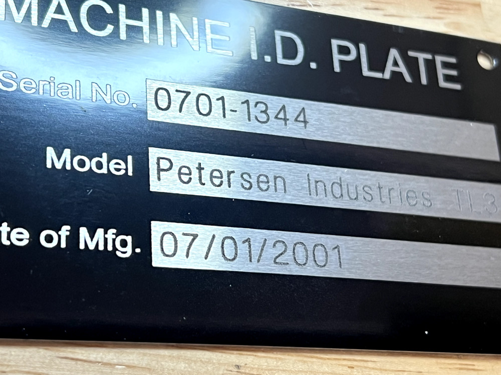 personalized restore 3 Line Data Machine ID Name Plate Tag (serial-model-date)