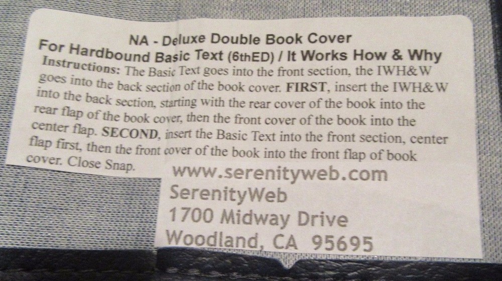 Narcotics Anonymous NA 6th Basic Text & How an Why Blue double book Cover Coin