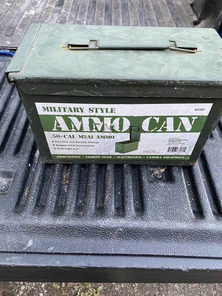Military Style Ammo Can 50-cal M2A1 Ammo Box (empty)