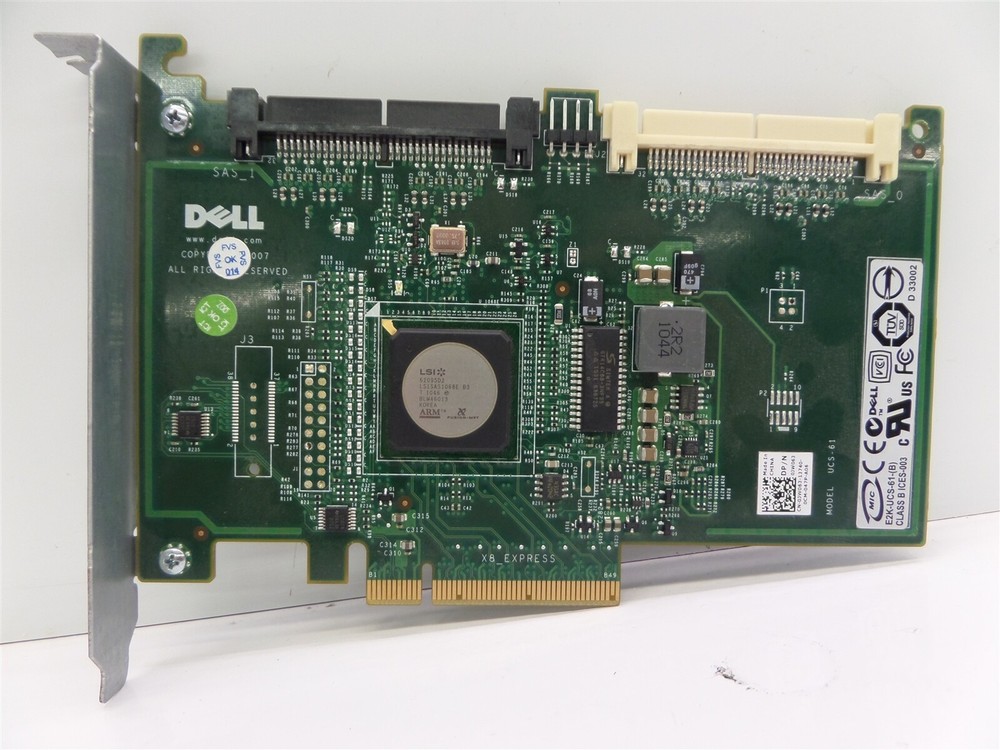 Dell JW063 Powerede SAS 6/ir RAID Controller Card