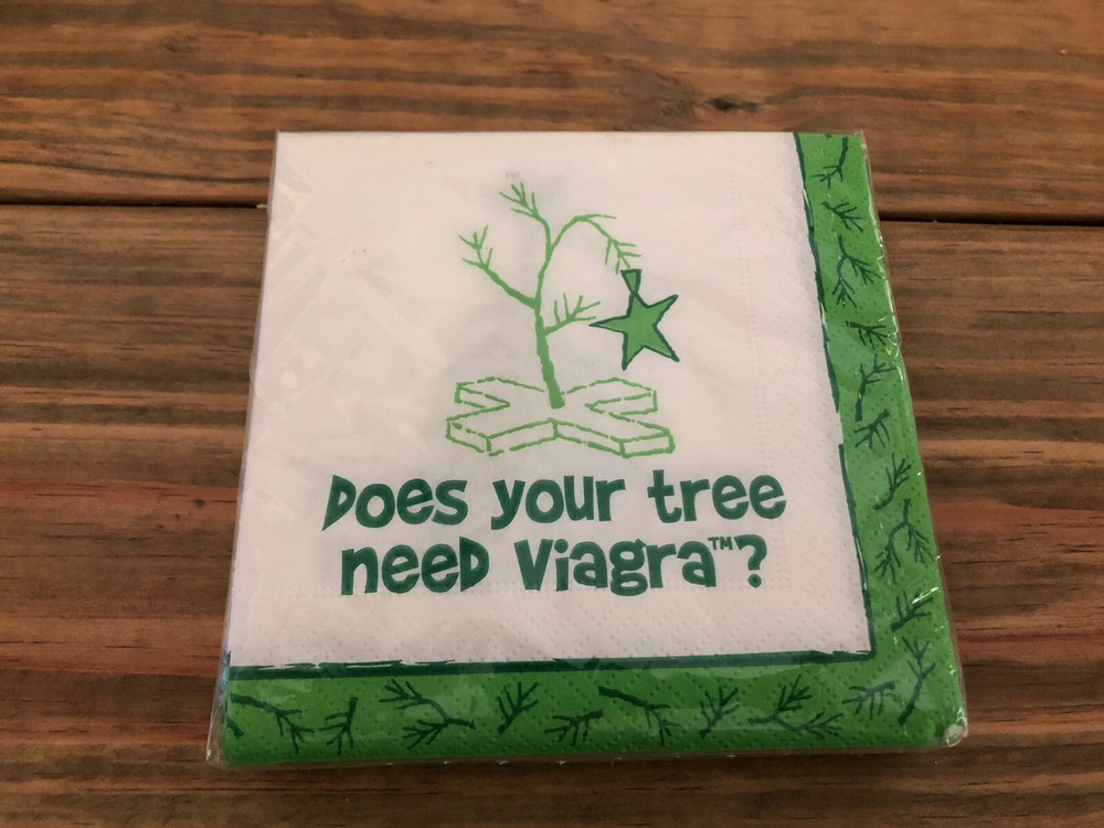 Christmas Cocktail Napkins Does Your Tree Need Viagra