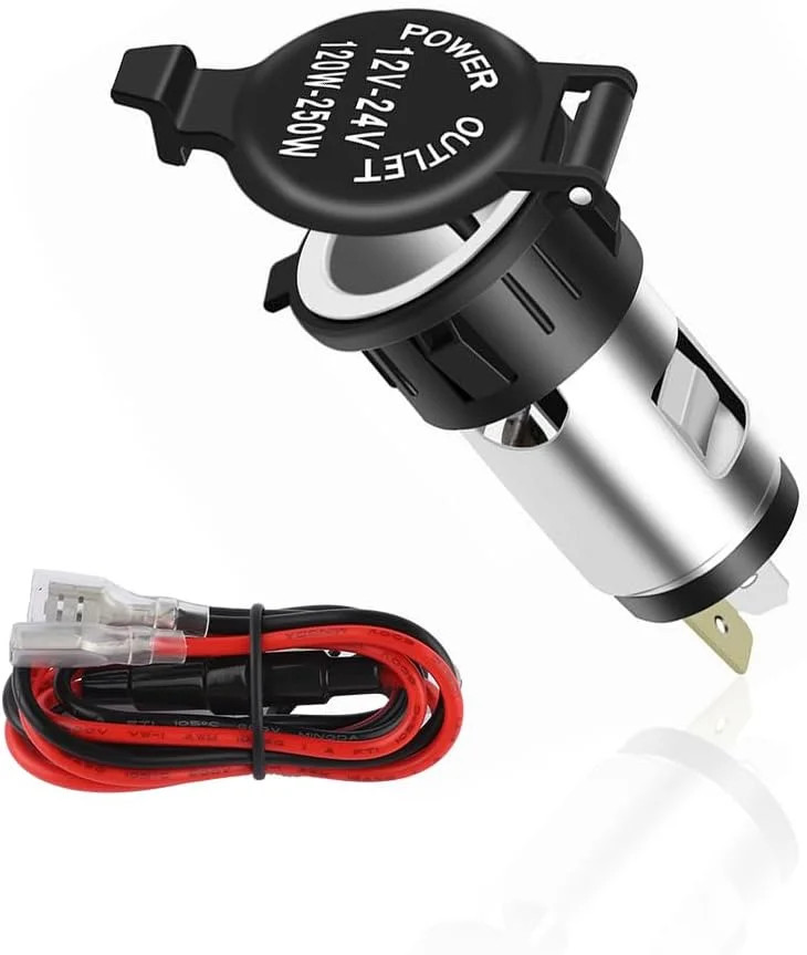 12V Cigarette Lighter Socket,Car Cigarette Lighter Socket with Waterproof Cover