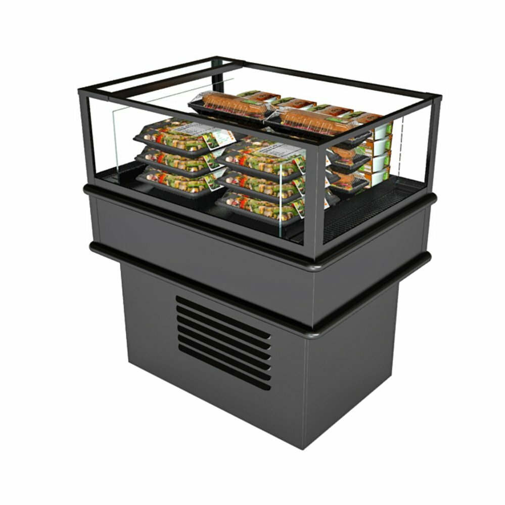 Structural Concepts MI36R 74" Self-Service Mobile Island Open Air Merchandise...