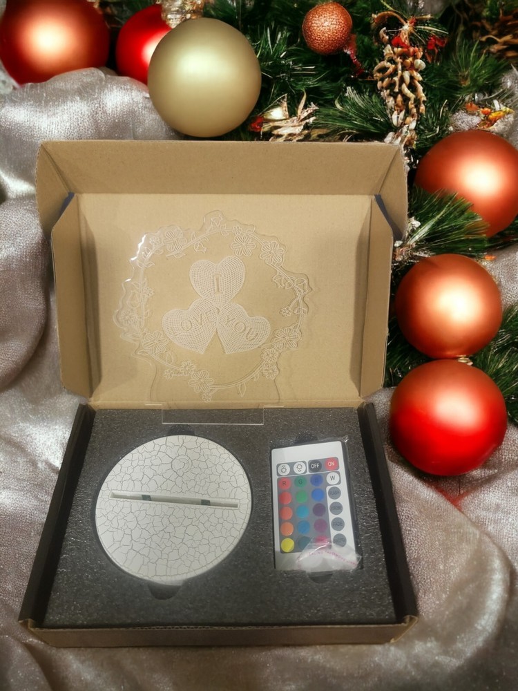 3d Lamp Illusion I LOVE YOU