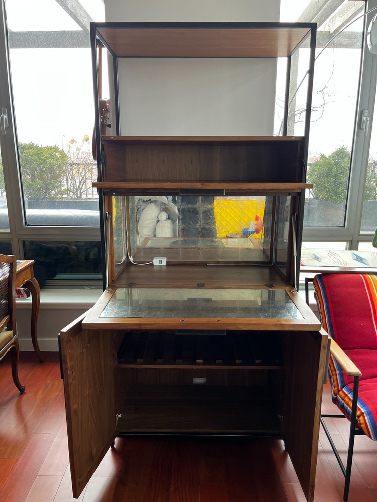 Crate & Barrel Clive Bar Cabinet, great condition