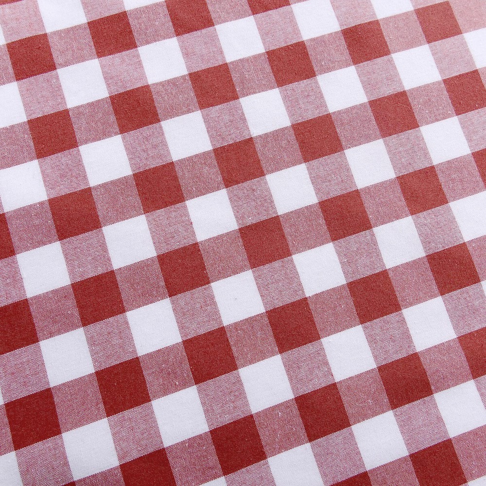 Window Curtain Valance Drape Checked Plaid Gingham Kitchen (58" W x 14" L)