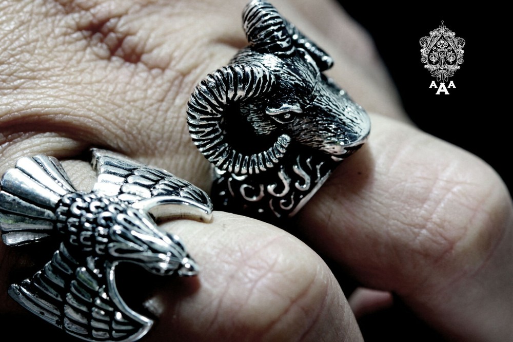Ram Ring Ram's Head Ring Silver Ram Ring Viking Ram Jewelry 925 Silver