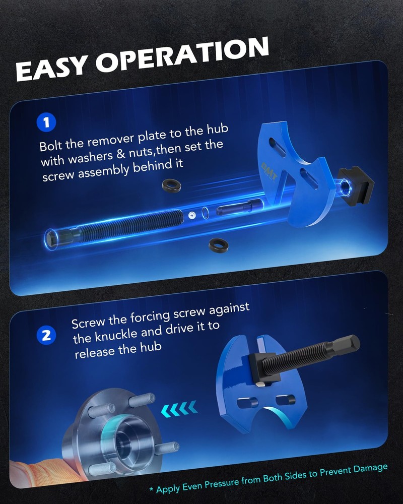 Orion Motor Tech Wheel Hub Removal Tool Kit, Tool, Blue
