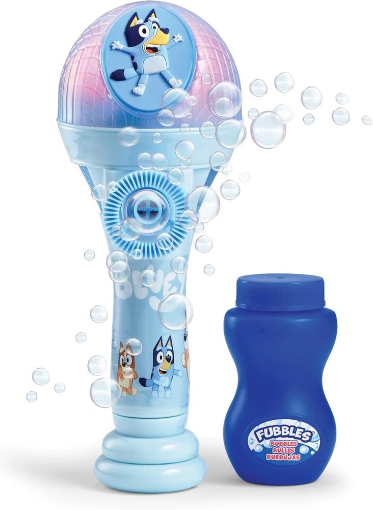 Fun Bluey Dance Mode Bubble Machine - Battery-Powered Microphone Toy for Kids