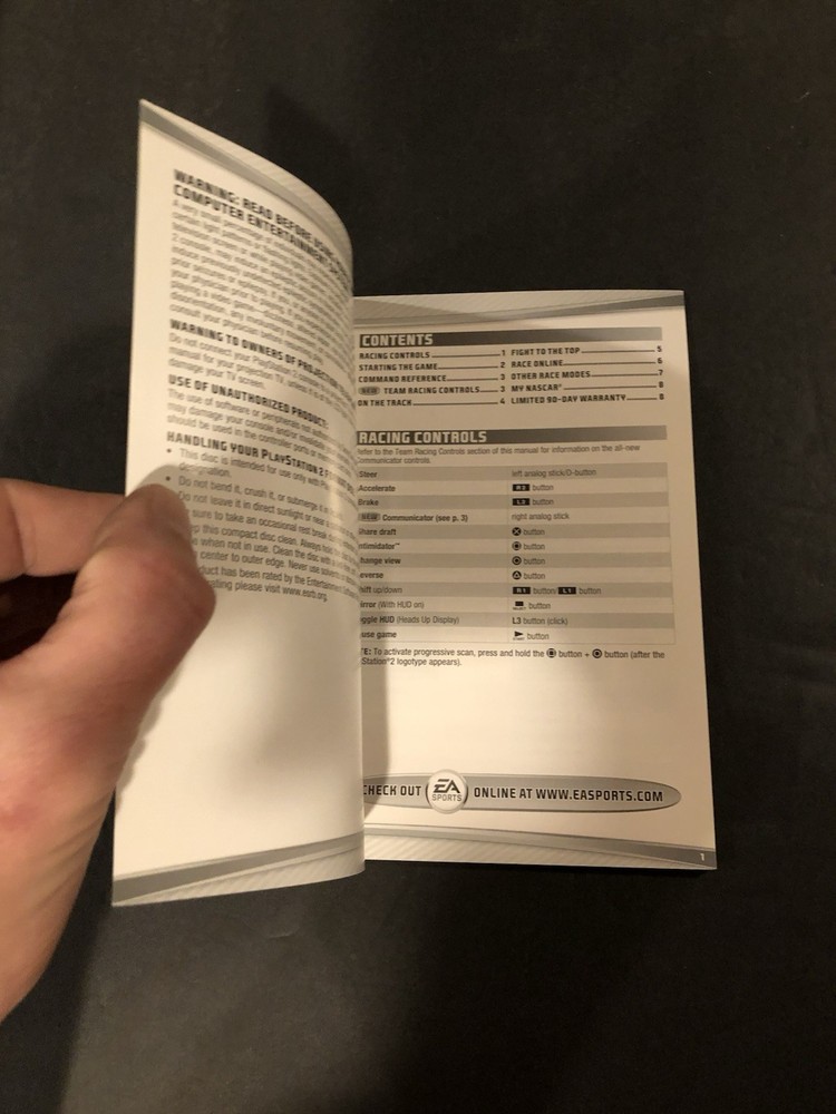 Nascar 06 ps2 Manual Only