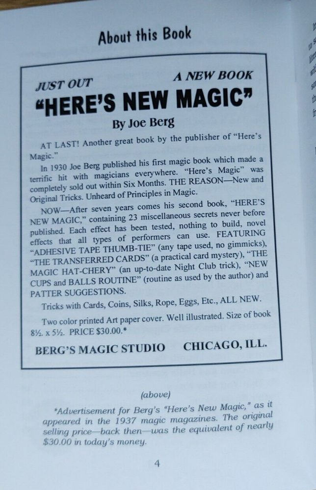 Here's New Magic by Joe Berg (See Description)