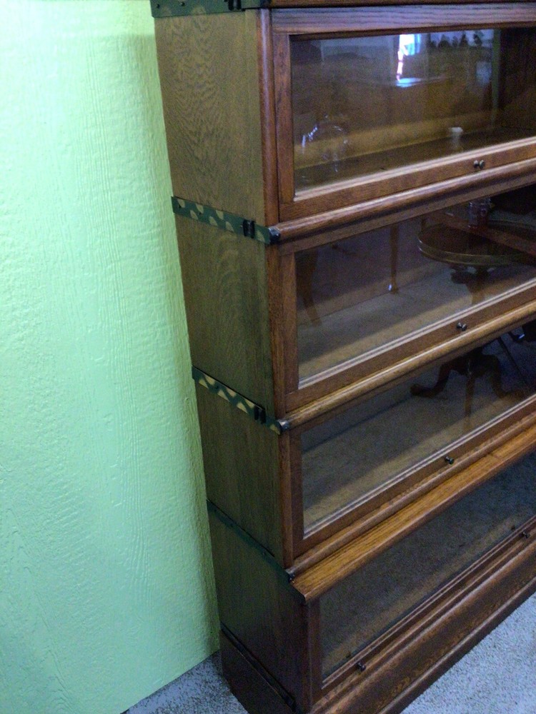 Antique Macey Oak Stacking Bookcase Stepback