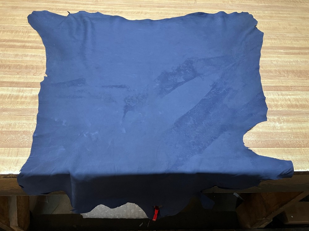Navy Blue Top Grain Deer Leather Row EE # 0016516