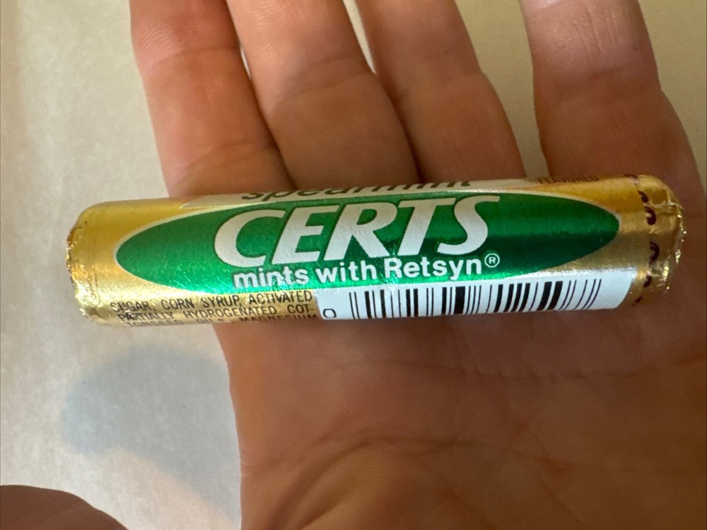 CERTS Spearmint mints with Retsyn