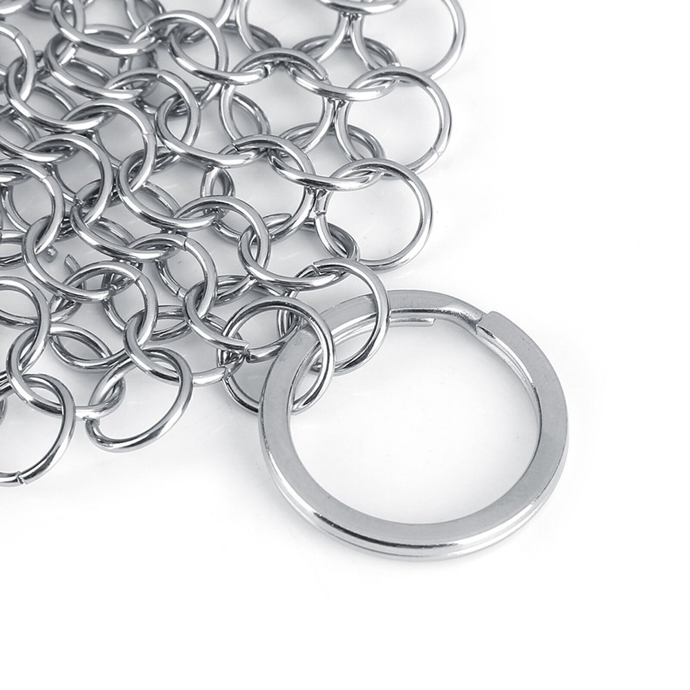 Stainless Steel Chainmail Scrubber Rust Proof Scraper Cleaner for Cast Iron Pan