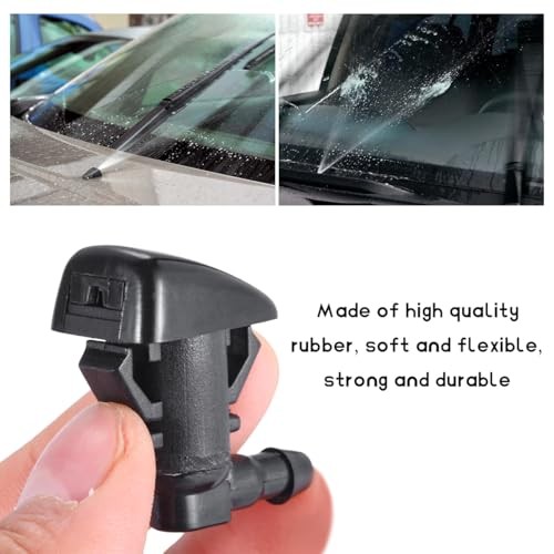 2PCS Windshield Washer Hose Kit, Front Windscreen Washer Nozzle Kit Wiper 2pcs