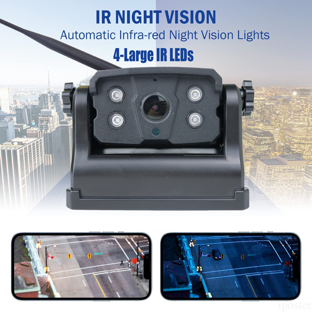 WiFi Backup Camera Magnetic Base Battery Powered Sonix App HD For iPhone/Android