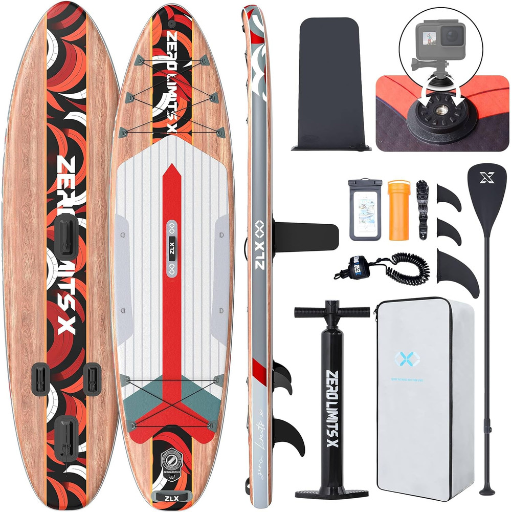 Inflatable Stand up Paddle Board, 10'6" SUP Non-Slip Stable Deck Pad, Unique Cen