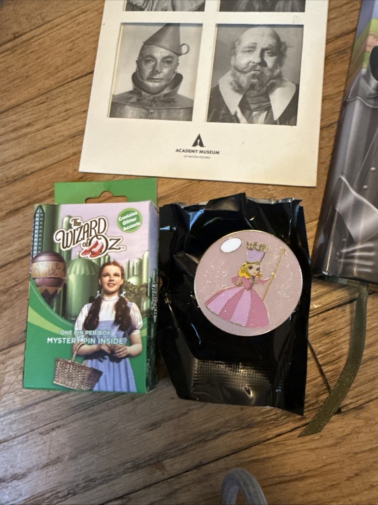 Wizard Of Oz Merchandise Bundle - Journal Notebook Diary, Glinda Pin, & Postcard
