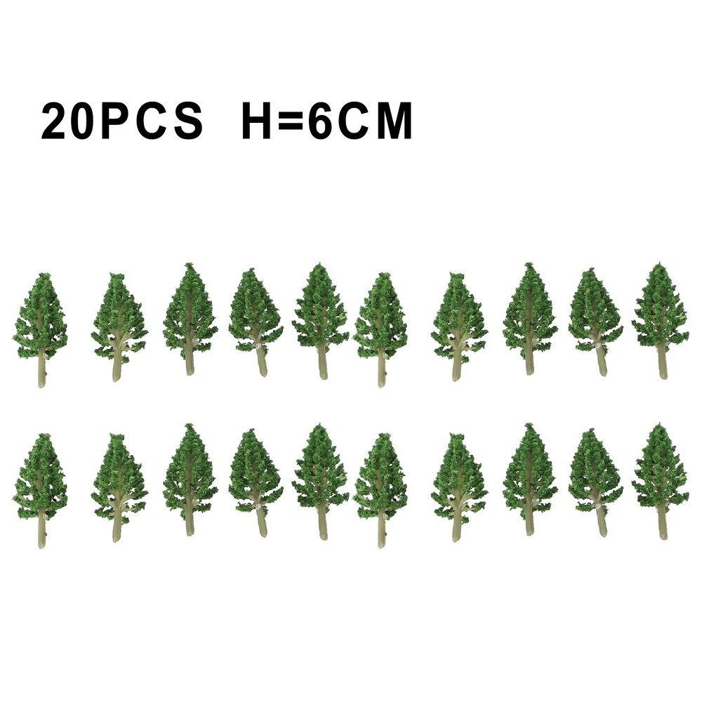 20x Miniature Trees Model Train Railroad Wargame Scenery Landscape Scale
