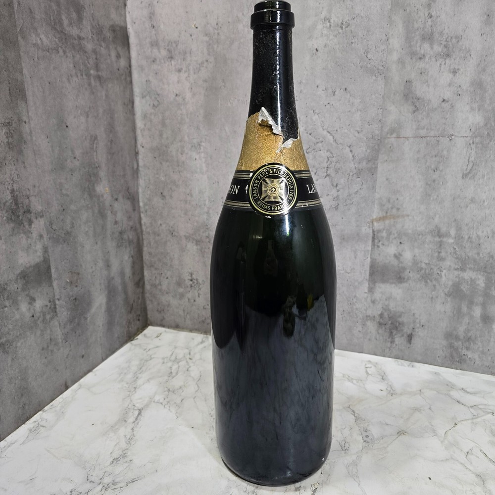 Large 300cl Lanson Champagne Black Label Brut Bottle Shop Display Empty
