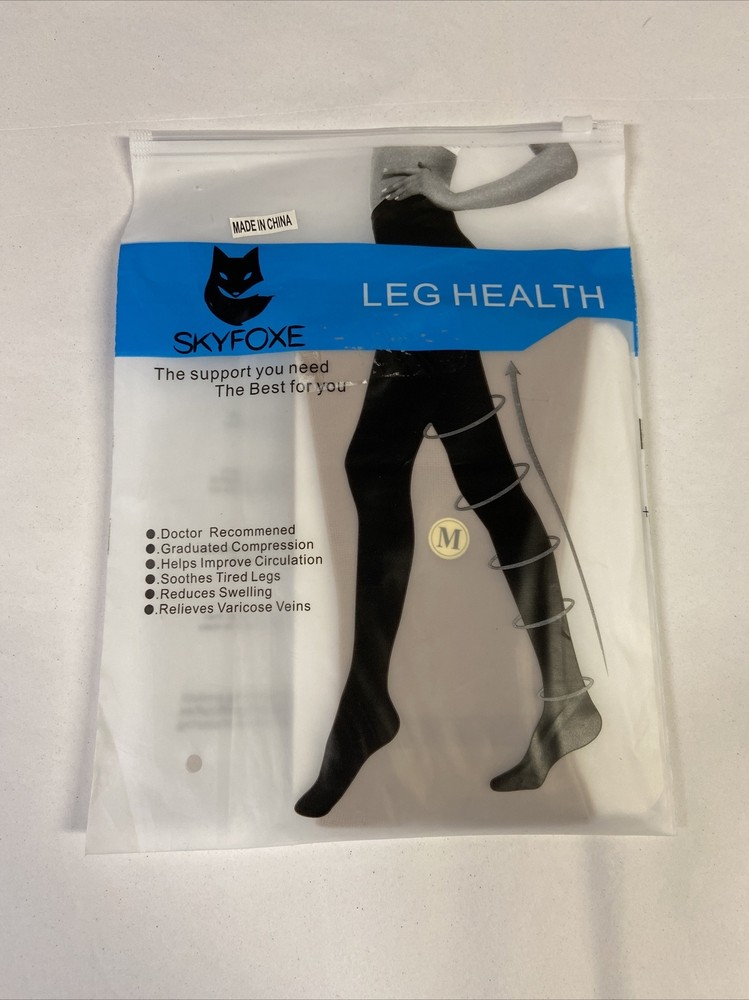Skyfoxe Leg Health Compression Support T.E.D. Hose Tights Size Medium Beige NIP