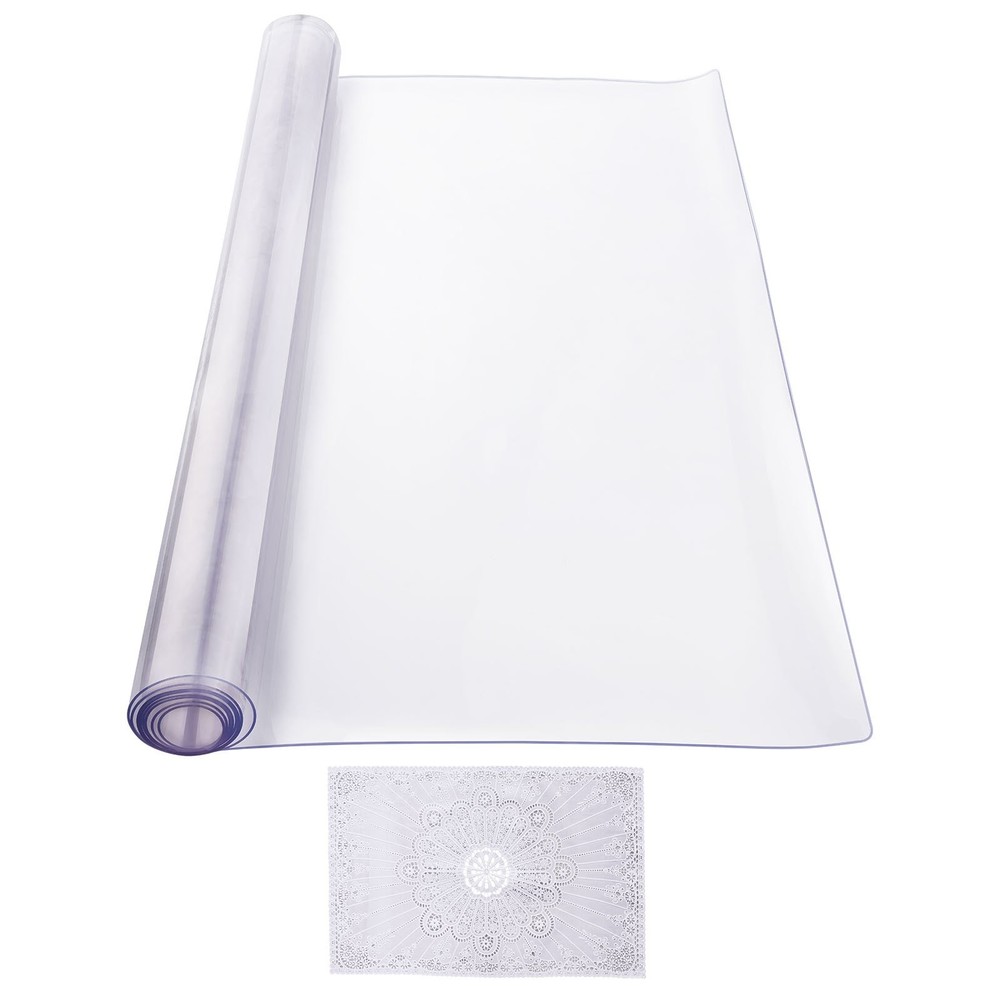 Plastic Table Cover 42 x 60 Inch 2.0 mm Thick Clear Table Protector Rectan