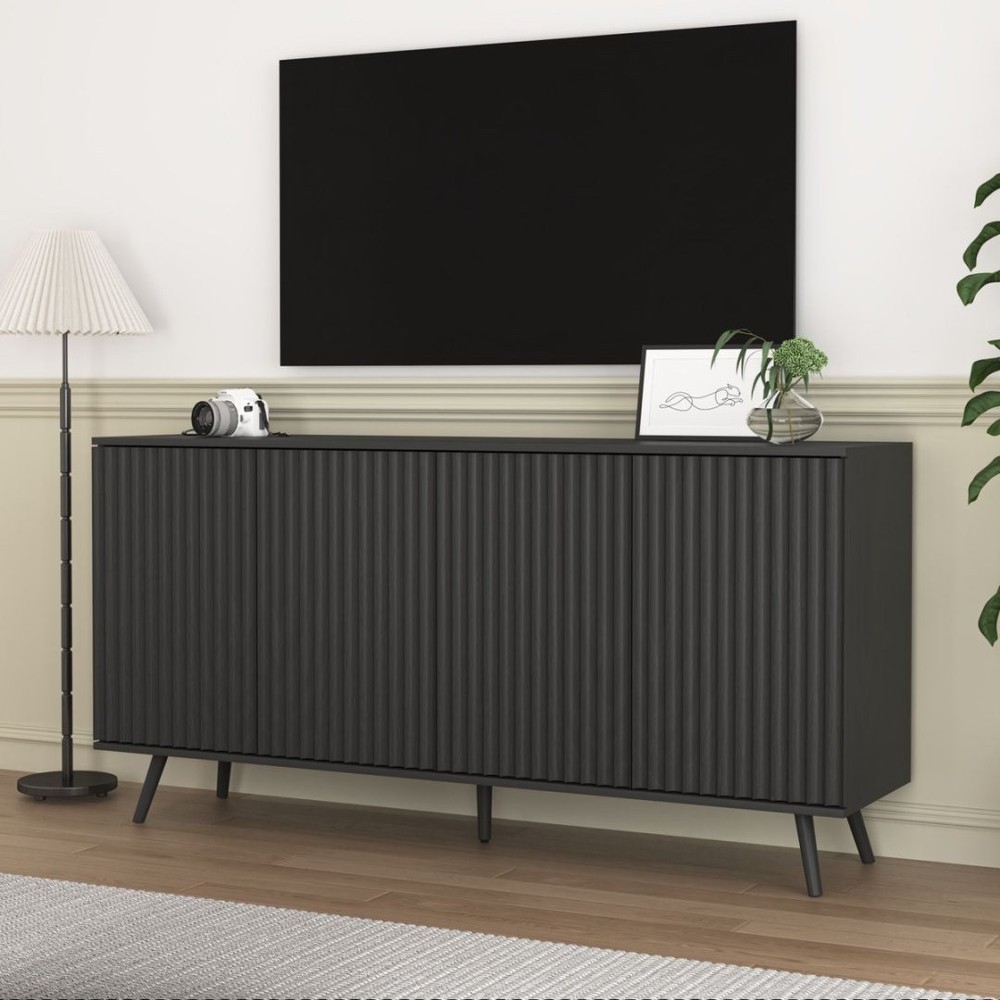 59" Buffet Cabinet with Storage, Kitchen Buffet Sideboard with 4 Doors and Legs