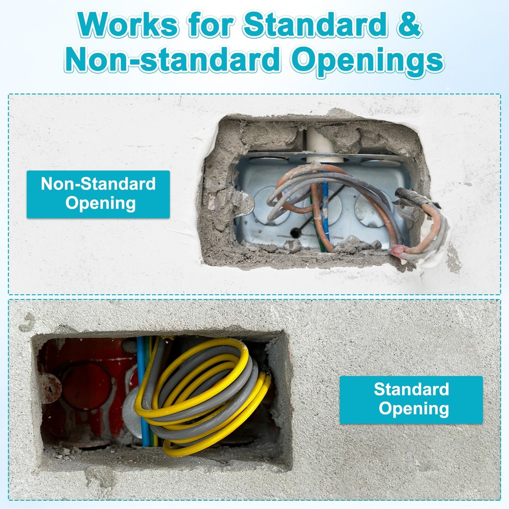 1-Pack Access Panel for Drywall, 4x4" Plastic Removable [Silver Tone, Round]