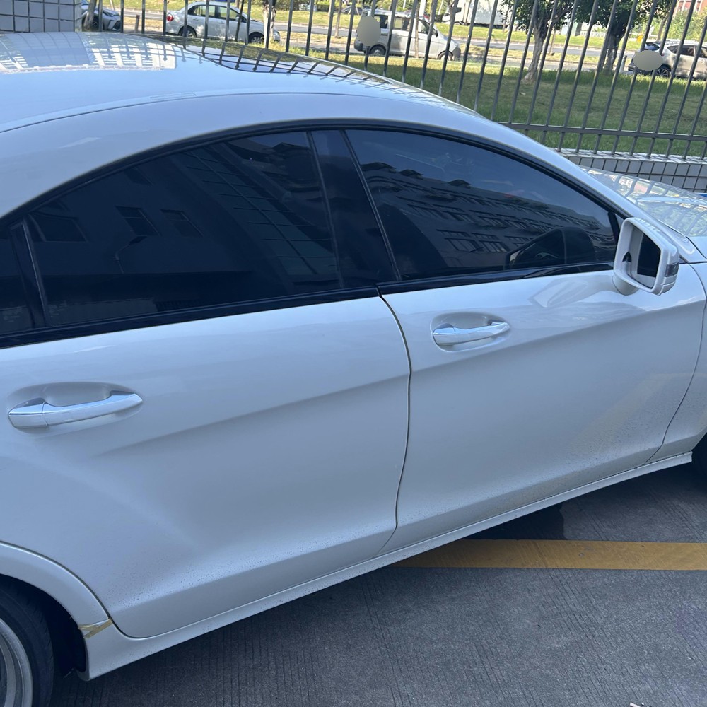 Glossy Black Chrome Delete Window Trims For Benz CLS W218 2012-2017