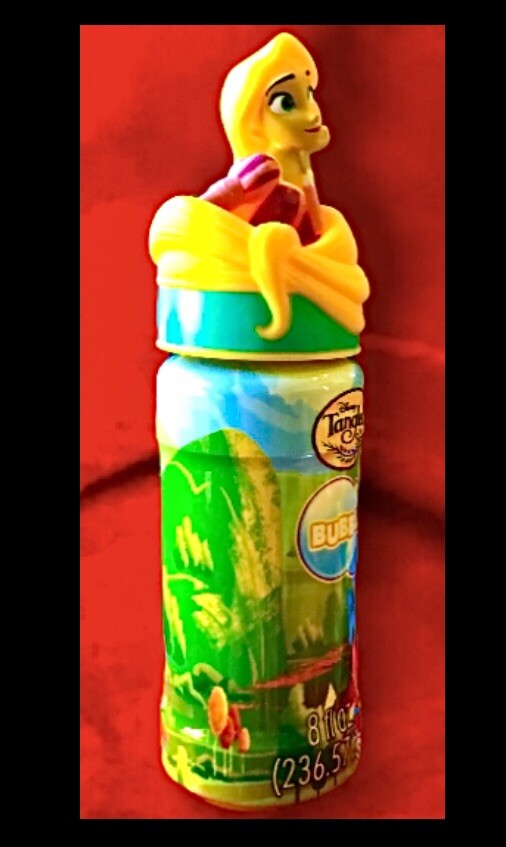 Disney Repunzel (tangled) super miracle bubbles 8oz,refillable With 3D Topper