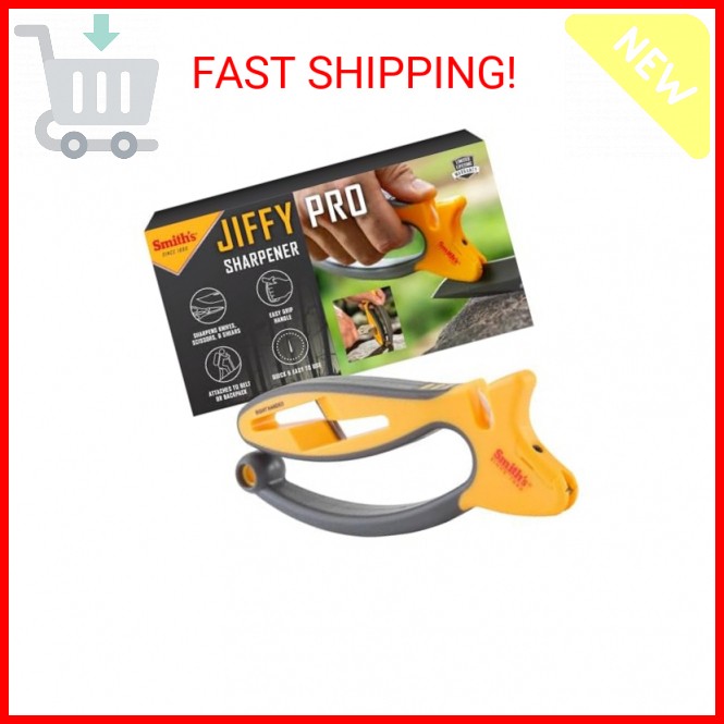 Smith's 50185 Jiffy-Pro Handheld Sharpener - 2-Stage Sharpening - Large Scissors