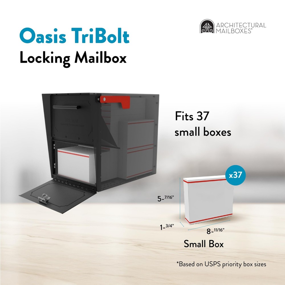 Architectural Mailboxes Oasis® TriBolt™ Secure, Anti-Pry Locking USPS Approve...