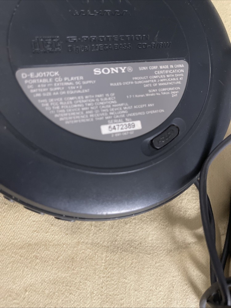 Sony Portable Disc Walkman Dejo17ck