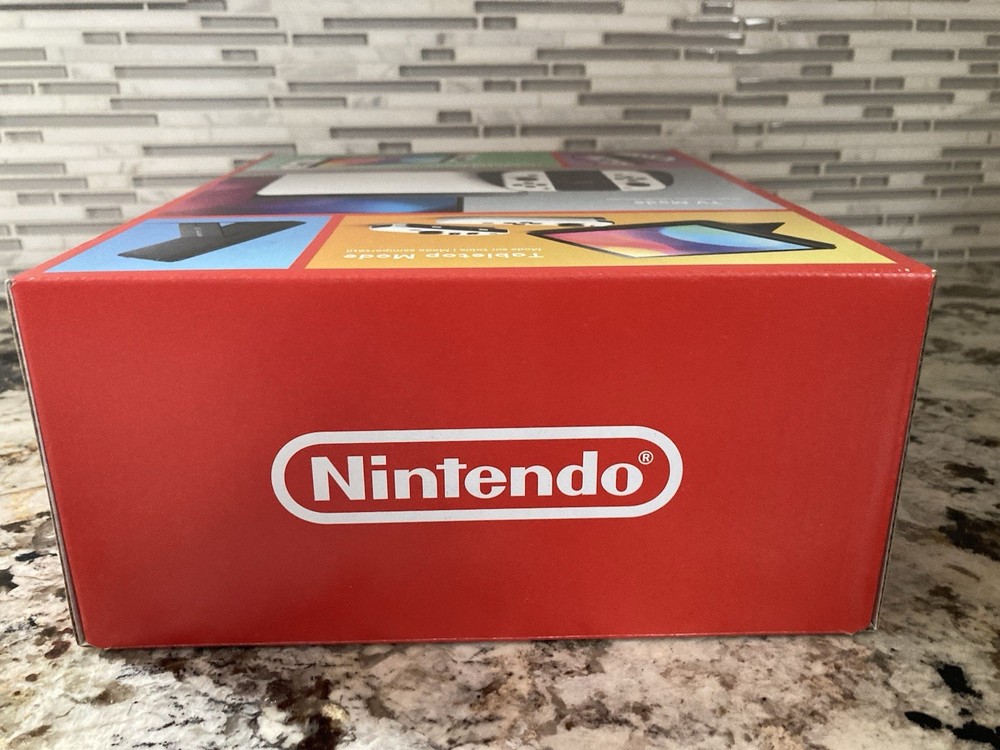 Nintendo Switch WHITE OLED EMPTY BOX w/ Cardboard Insert Tray Owners Manual US