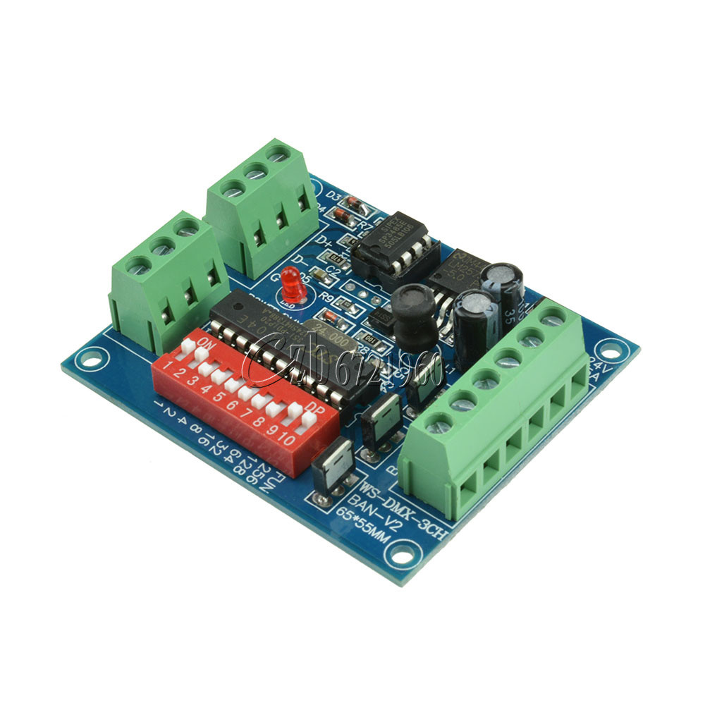 3CH Channel DMX512 Decoder 15A RGBW Controller led stage Dj lighting CMOS Output