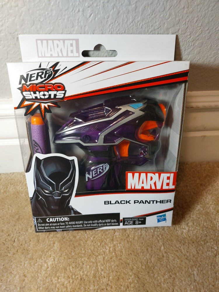NERF MICRO SHOTS MARVEL BLACK PANTHER, NEW