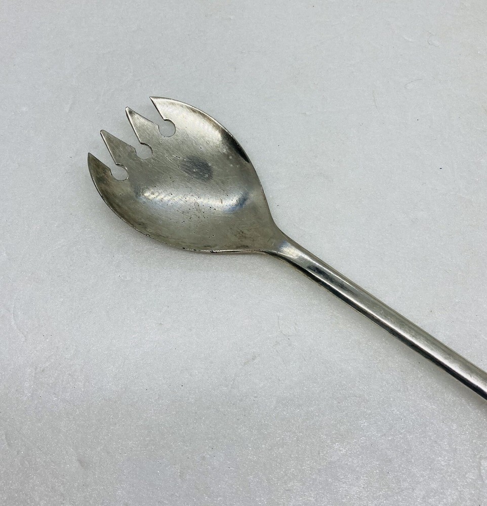 Vintage Silverplated Dinner Salad Serving Fork 9.25” Long Handle Italy Decor 29