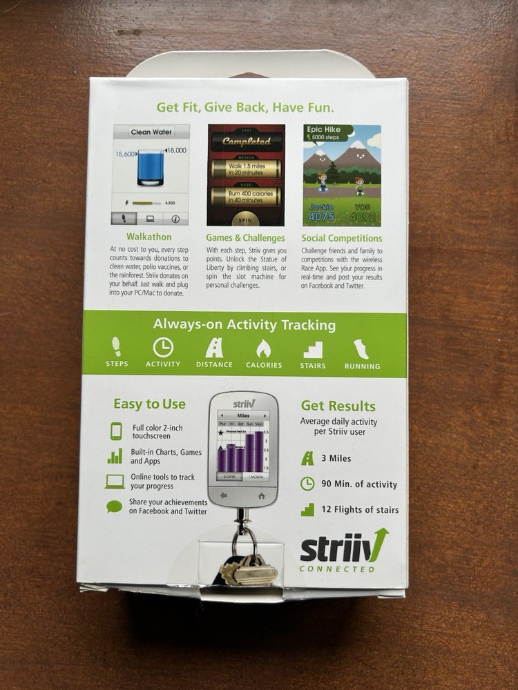 Striiv Smart Pedometer - NEW In Box Pedometer