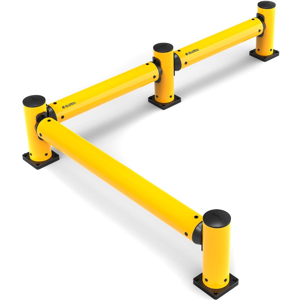 Global Industrial Protective Plastic Guard Rail 5'L x 6" Diameter Yellow
