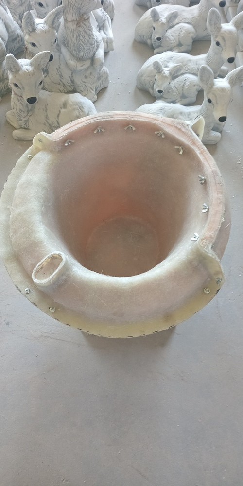 Polyurethane flexible mold with a plastic frame"Rose pot"