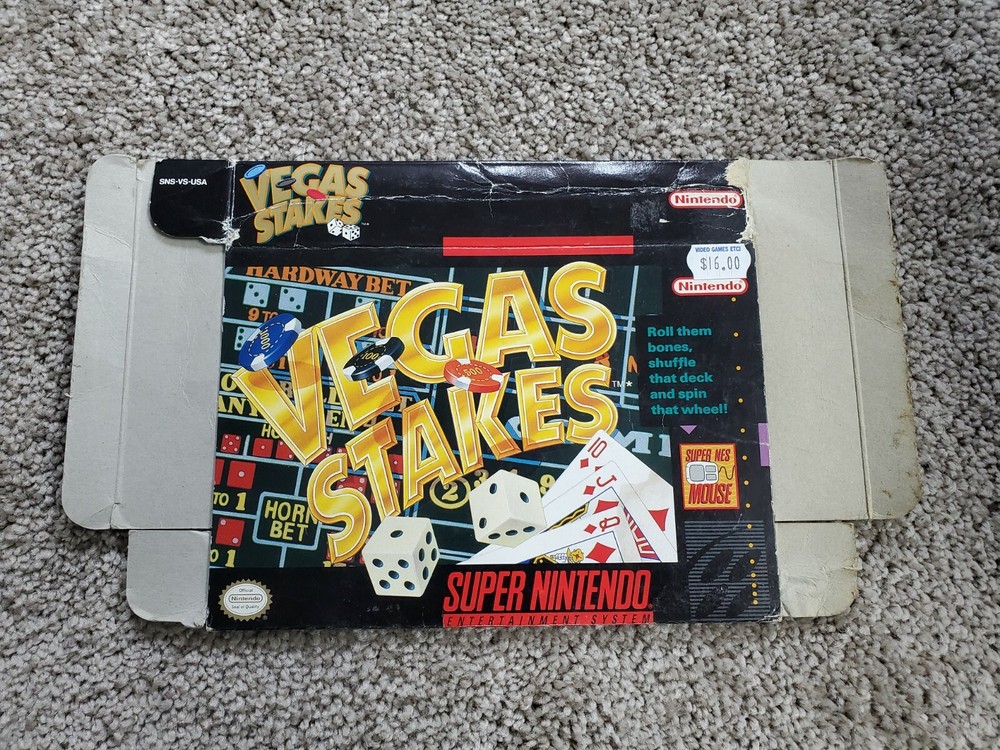 Vintage Vegas Stakes SNES Box only